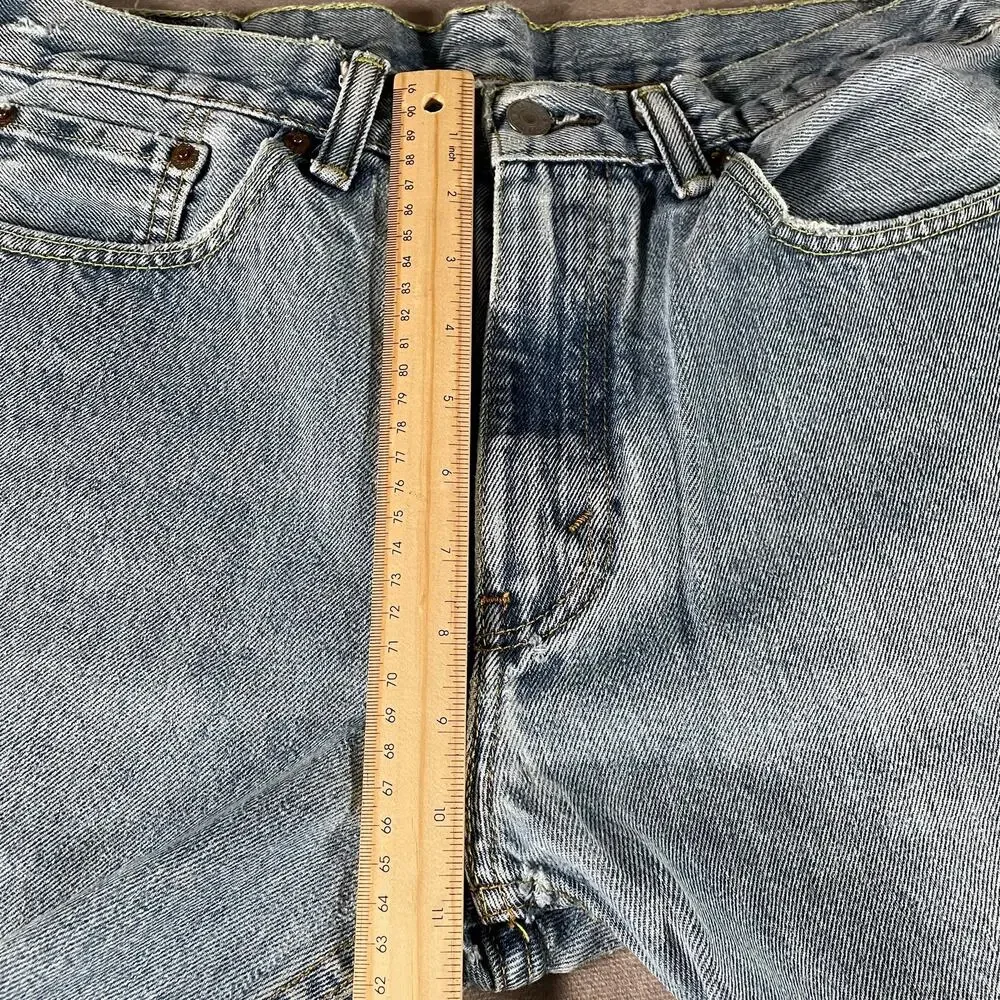 Levi’s 505 Light Wash Denim Jeans 33x27.5 Distress Straight